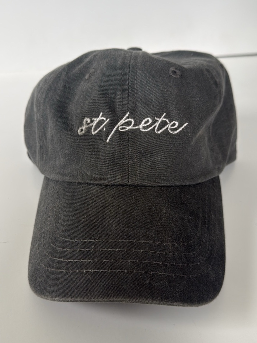 St. Pete Embroidered Black Baseball Cap